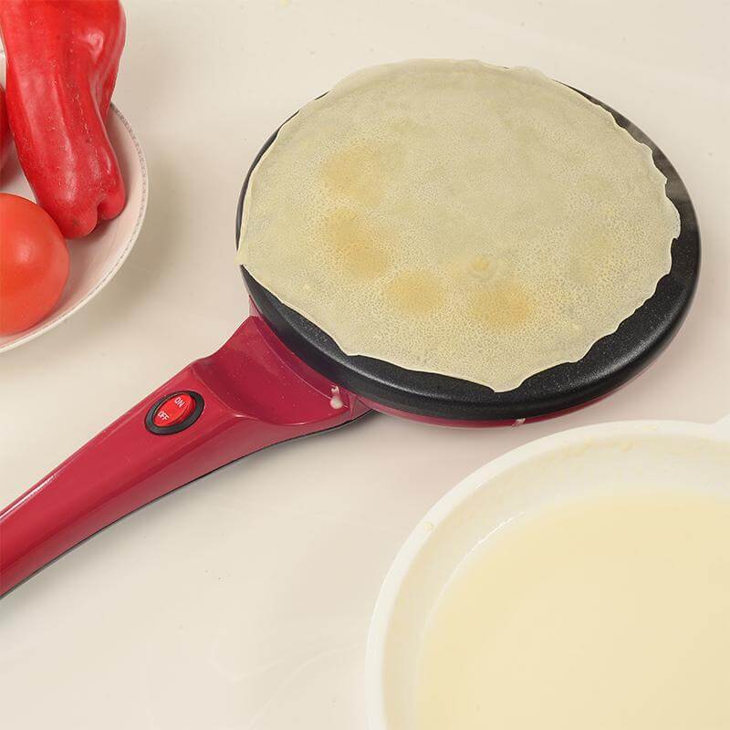 Crepe Crepe Maker With Handle Non-stick Electric Round Pancake Pan Crepe  Machine 800W, Plastic, White, 20cm-white