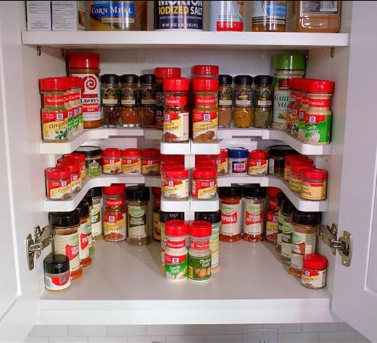 Spicy Shelf Storage Cabinets - Spice Rack and Stackable Organizer