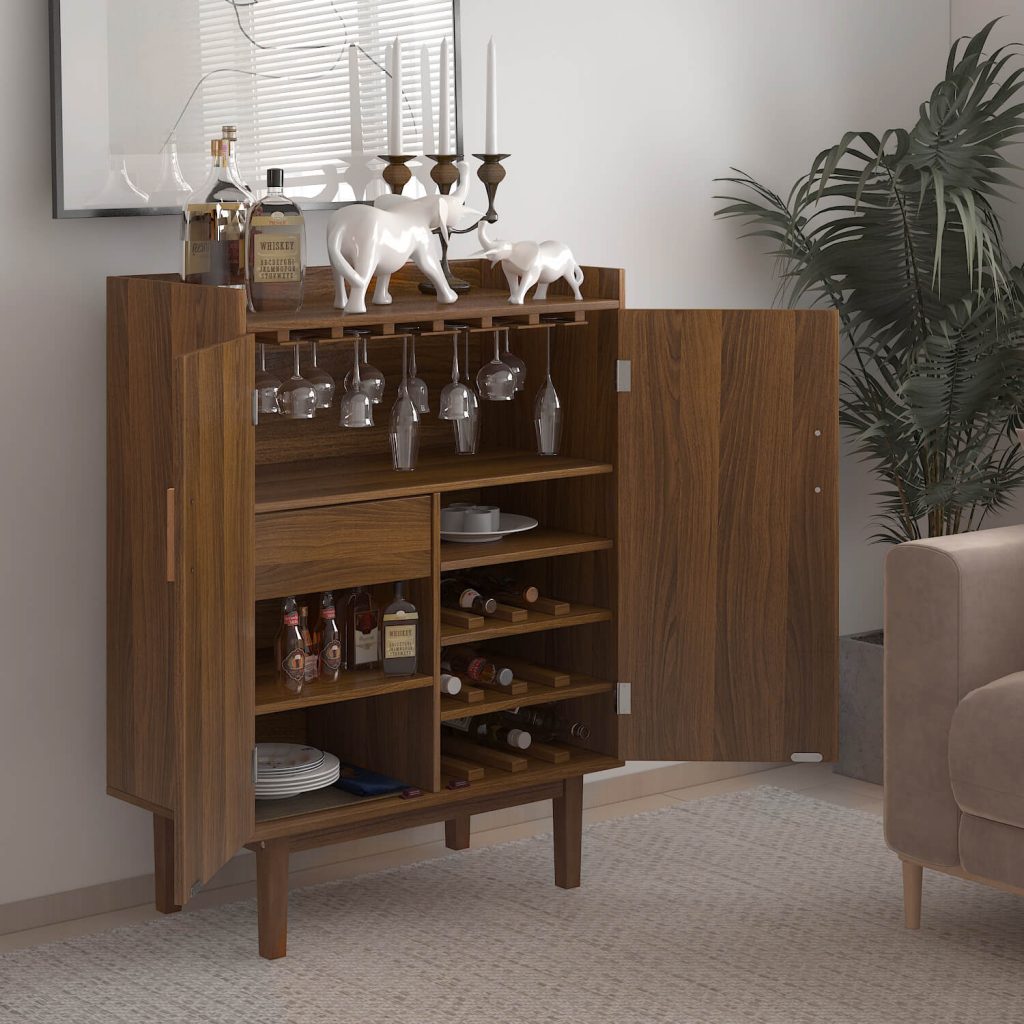 Wine Bar Countertop Buffet Dining Sideboard Liquor Storage