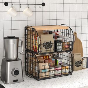 2-Tier Wire Storage Baskets