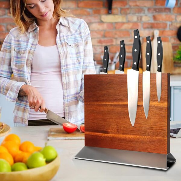 Acacia Magnetic Knife Block Stand