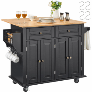 Alternative view of Drop Leaf Kitchen Island Cart