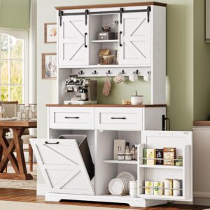 Pantry Cabinet with Microwave Stand