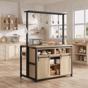 Alternative view of 42'' Kitchen Island with Barn Door